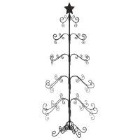 vidaXL Metall-Weihnachtsbaum f&uuml;r Dekorationen Schwarz 150 cm