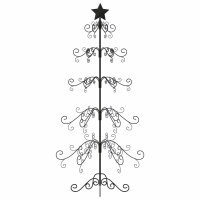 vidaXL Metall-Weihnachtsbaum f&uuml;r Dekorationen Schwarz 150 cm