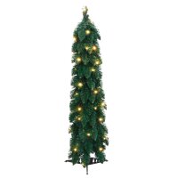 vidaXL K&uuml;nstlicher Weihnachtsbaum mit Beleuchtung 45 LEDs 90 cm