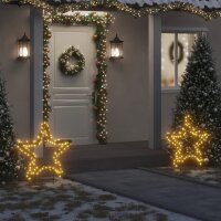 vidaXL Weihnachtsstern mit Erdspießen und 115 LEDs...