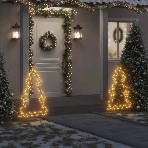 vidaXL Weihnachtsbaum mit Erdspie&szlig;en und 115 LEDs 90 cm