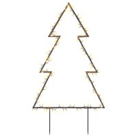 vidaXL Weihnachtsbaum mit Erdspie&szlig;en und 115 LEDs 90 cm