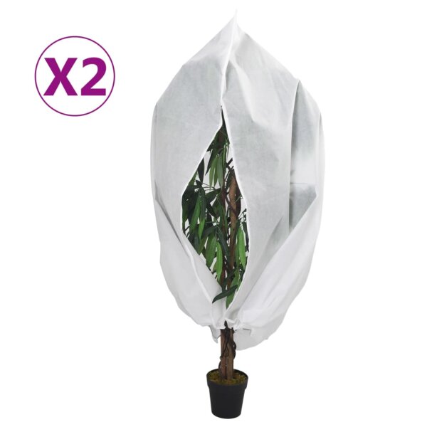 vidaXL Wintervlies mit Rei&szlig;verschluss 2 Stk. 70 g/m&sup2; 1,2x1,8 m