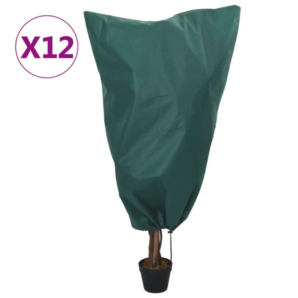 vidaXL Wintervlies mit Kordelzug 12 Stk. 70 g/m&sup2; 0,8x1,2 m