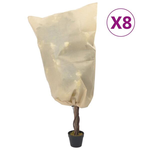 vidaXL Wintervlies mit Kordelzug 8 Stk. 70 g/m&sup2; 0,8x1,2 m