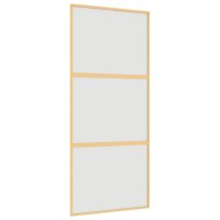 vidaXL Schiebetür Golden 90x205 cm Matt ESG-Glas und...