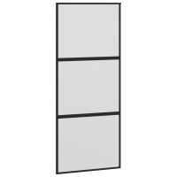 vidaXL Schiebetür Schwarz 90x205 cm Hartglas und...