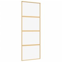 vidaXL Schiebetür Golden 76x205 cm ESG-Klarglas und...