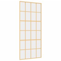 vidaXL Schiebetür Golden 90x205 cm ESG-Klarglas und...