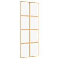 vidaXL Schiebetür Golden 76x205 cm ESG-Klarglas und...