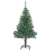 vidaXL K&uuml;nstlicher Weihnachtsbaum Beschneit Gr&uuml;n 120 cm