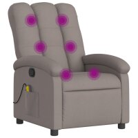 vidaXL Massagesessel Taupe Stoff