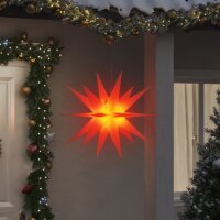 vidaXL LED-Weihnachtssterne 3 Stk. Faltbar Rot 10 cm