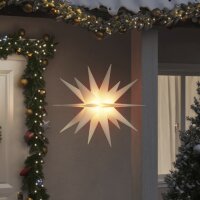 vidaXL LED-Weihnachtsstern Faltbar Wei&szlig; 100 cm