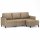 vidaXL 3-Sitzer-Sofa mit Hocker Cappuccino-Braun 180 cm Kunstleder