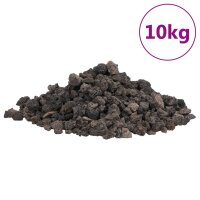 vidaXL Lavagranulat 10 kg Schwarz 1-2 cm