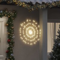 vidaXL Weihnachtsbeleuchtungen Feuerwerk 2 Stk. 140 LEDs Warmwei&szlig; 17cm