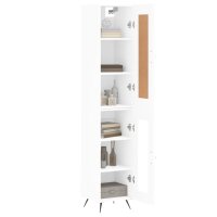 vidaXL Highboard Wei&szlig; 34,5x34x180 cm Holzwerkstoff