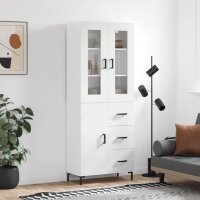 vidaXL Highboard Hochglanz-Weiß 69,5x34x180 cm...