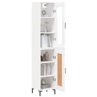 vidaXL Highboard Wei&szlig; 34,5x34x180 cm Holzwerkstoff