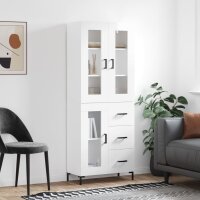 vidaXL Highboard Hochglanz-Weiß 69,5x34x180 cm...