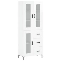 vidaXL Highboard Hochglanz-Weiß 69,5x34x180 cm...