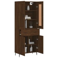 vidaXL Highboard Braun Eichen-Optik 69,5x34x180 cm Holzwerkstoff