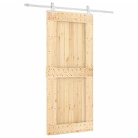 vidaXL Schiebetür mit Beschlag 90x210 cm Massivholz...