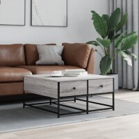 vidaXL Couchtisch Grau Sonoma 80x80x40 cm Holzwerkstoff