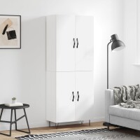 vidaXL Highboard Hochglanz-Weiß 69,5x34x180 cm...