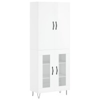 vidaXL Highboard Hochglanz-Weiß 69,5x34x180 cm...