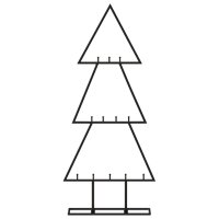 vidaXL Metall-Weihnachtsbaum Deko Schwarz 60 cm