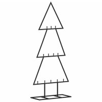 vidaXL Metall-Weihnachtsbaum Deko Schwarz 60 cm