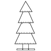 vidaXL Metall-Weihnachtsbaum für Dekorationen Schwarz 125 cm