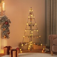 vidaXL Metall-Weihnachtsbaum f&uuml;r Dekorationen Schwarz 140 cm