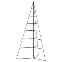 vidaXL Metall-Weihnachtsbaum f&uuml;r Dekorationen Schwarz 140 cm