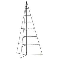 vidaXL Metall-Weihnachtsbaum f&uuml;r Dekorationen Schwarz 140 cm