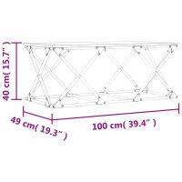 vidaXL Couchtisch Schwarz 100x49x40 cm Holzwerkstoff