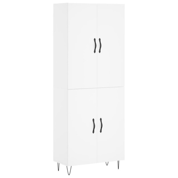 vidaXL Highboard Wei&szlig; 69,5x34x180 cm Holzwerkstoff