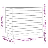 vidaXL W&auml;schetruhe 88,5x44x76 cm Massivholz Kiefer