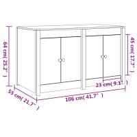 vidaXL Outdoor-K&uuml;chenschrank 106x55x64 cm Massivholz Kiefer