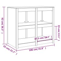 vidaXL Outdoor-K&uuml;chenschrank Wei&szlig; 106x55x92 cm Massivholz Kiefer