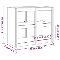 vidaXL Outdoor-K&uuml;chenschrank 106x55x92 cm Massivholz Douglasie