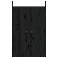 vidaXL T&uuml;ren f&uuml;r Outdoor-K&uuml;che Schwarz 50x9x82 cm Massivholz Kiefer