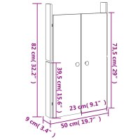 vidaXL T&uuml;ren f&uuml;r Outdoor-K&uuml;che Schwarz 50x9x82 cm Massivholz Kiefer