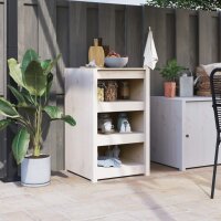 vidaXL Outdoor-K&uuml;chenschrank Wei&szlig; 55x55x92 cm Massivholz Kiefer