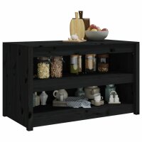 vidaXL Outdoor-K&uuml;chenschrank Schwarz 106x55x64 cm Massivholz Kiefer