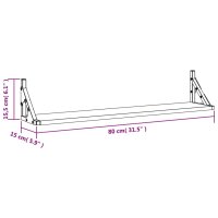 vidaXL Wandregale 2 Stk. Braun Eichen-Optik 80x15x15,5cm Holzwerkstoff