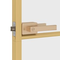 vidaXL Innent&uuml;r Schlank Golden 76x201,5 cm Hartglas und Aluminium