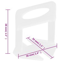 vidaXL Fliesen-Nivellierclips 250 Stk. 2 mm